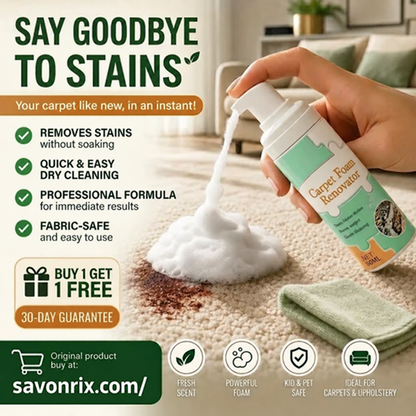 Waterless Carpet Foam Stain Remover