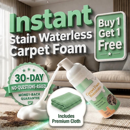 Waterless Carpet Foam Stain Remover